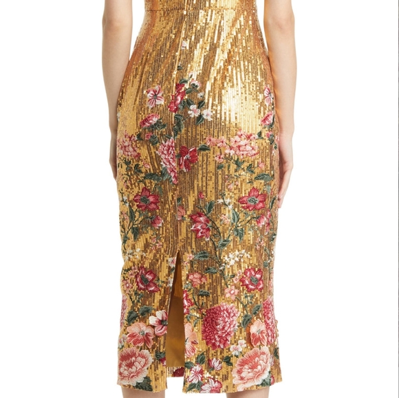 Marchesa Notte Gold Shimmer Mini Dress - only worn once - Picture 4 of 5